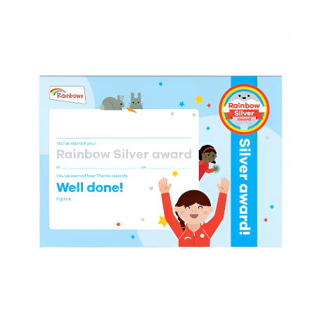 Silver award certificate - Rainbows