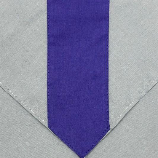 Child Necker with Centre Stripe - Silver Grey / Purple