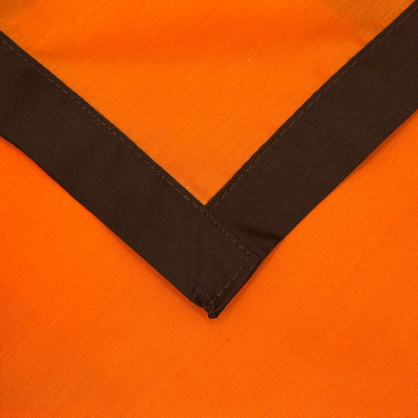 Adult Necker with Trim - Tangerine / Dark Brown