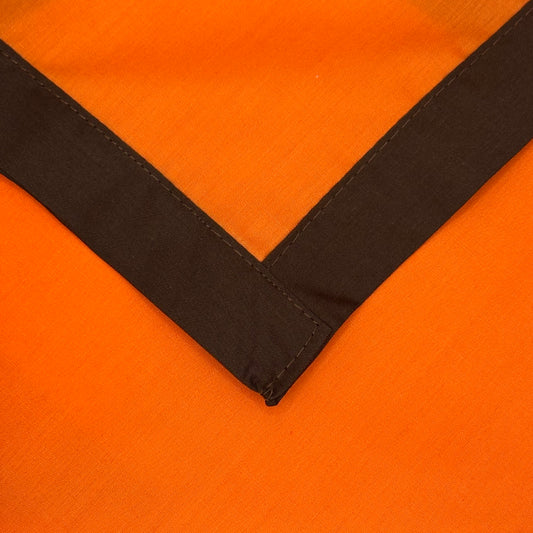 Child Necker with Trim - Tangerine / Dark Brown