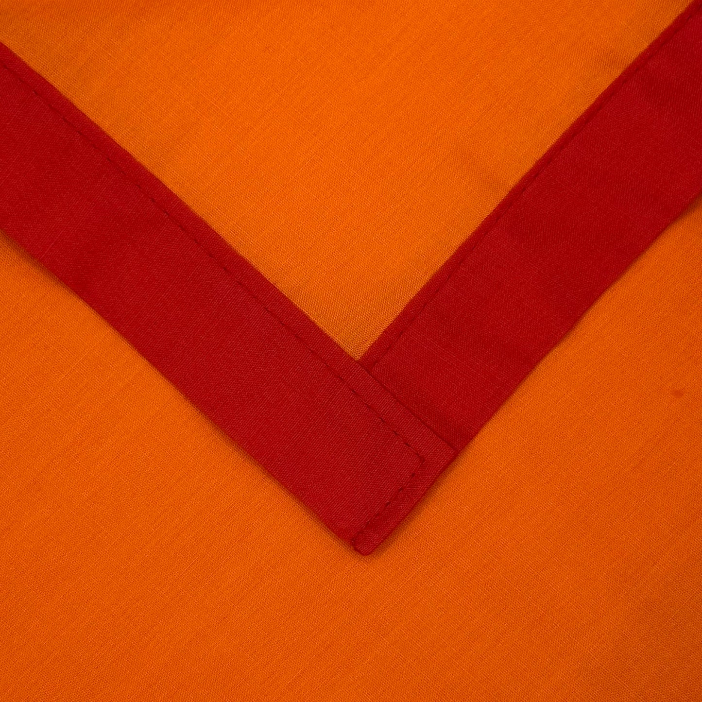 Child Necker with Trim - Tangerine / Scarlet