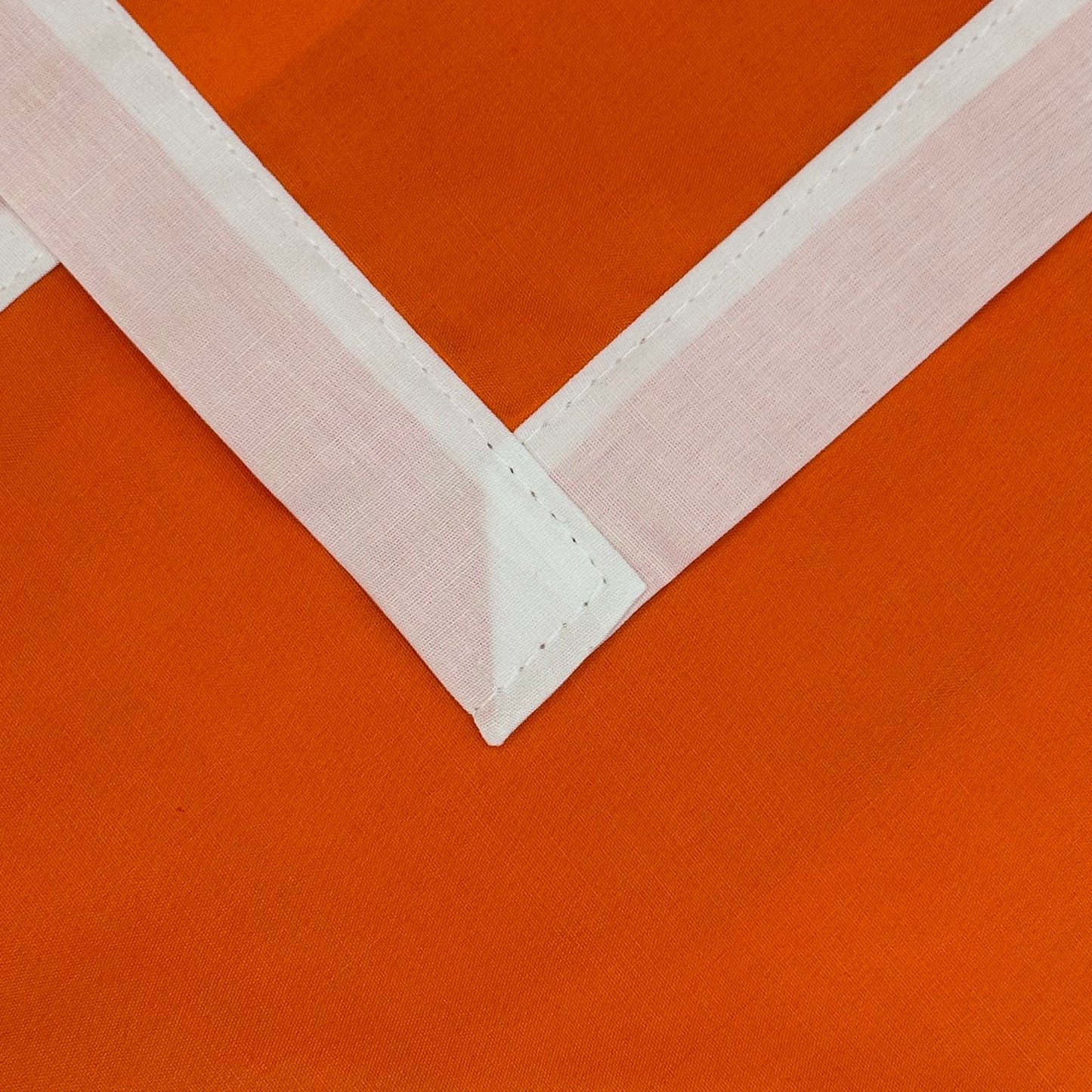 Child Necker with Trim - Tangerine / White
