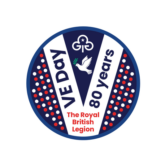 VE Day 80th Anniversary woven badge