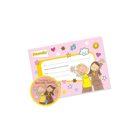 Brownie Buddy Badge and Certificate