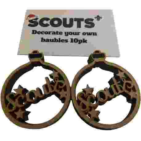 10 pack Decorate your own Scouts Christmas Baubles
