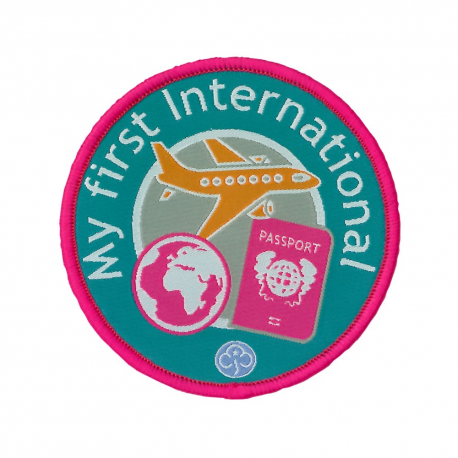 My first International woven badge