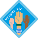 NEW Brownie My Rights Interest Badge