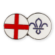 England FDL Fleur de Lis Dual Pin Badge
