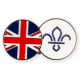 GB FDL Fleur de Lis Dual Pin Badge