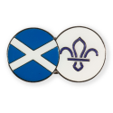 Scotland FDL Fleur de Lis Dual Pin Badge