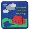 Scouting Fun Badge - I Survived Another Wet Camp - New style