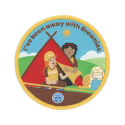 I've been away with Brownies woven badge
