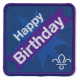 Fleur de Lis Happy Birthday Fun Badge