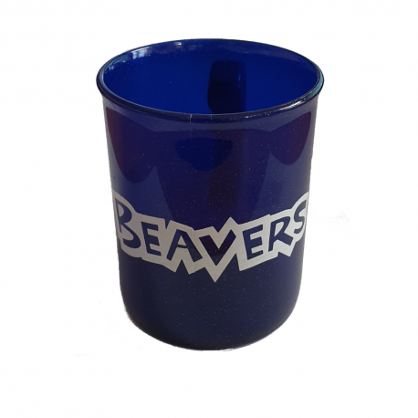 Beaver Sparkle Plastic Mug - BLUE
