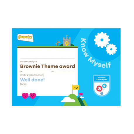 Theme Award – Brownies Know Myself certificate