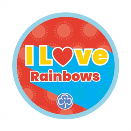 I love Rainbows woven badge 2021