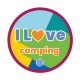 I Love  Camping Woven Badge