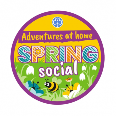 Spring social woven badge