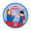 Well done Guides woven badge