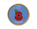 Remembrance Poppy woven badge 