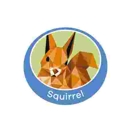 Squirrel Emblem - Metal
