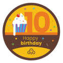 Happy 10th Birthday Badge