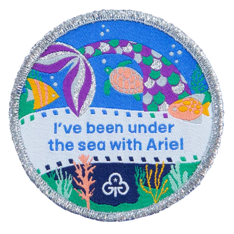 I've been under the sea with Ariel woven badge
