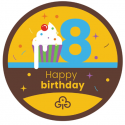 Happy 8th Birthday Badge - Available Soon