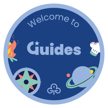 Welcome to Guides woven badge 2021