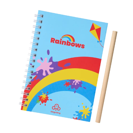 Rainbow Notepad and pencil set