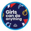 Girls can do anything woven badge