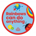 Rainbows can do anything woven badge