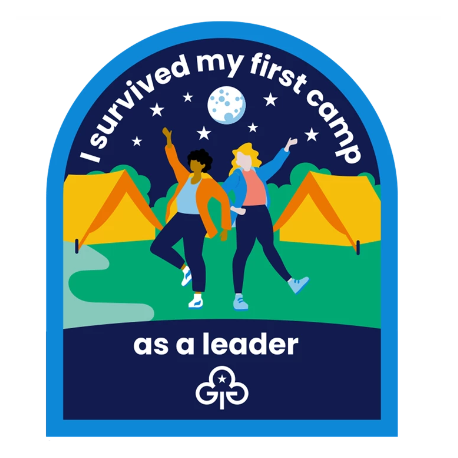 I survived my first camp as a leader woven badge