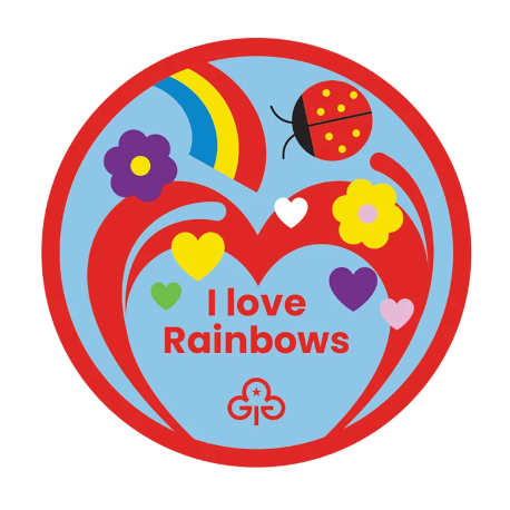 I love Rainbows woven badge