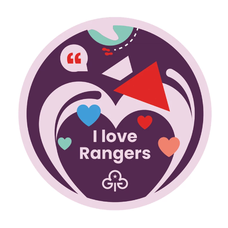I love Rangers woven badge