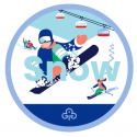 Guides snow adventure woven badge