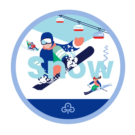 Guides snow adventure woven badge