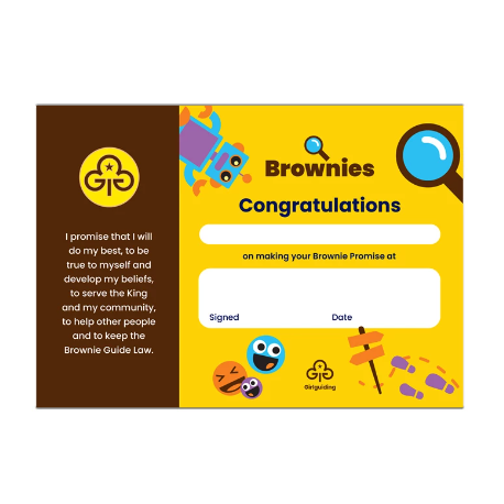 Brownie Promise Certificate