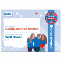 Bronze award certificate - Guides