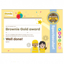 Gold Award certificate - Brownies