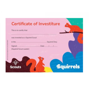 Squirrel Leader Certificates and Books