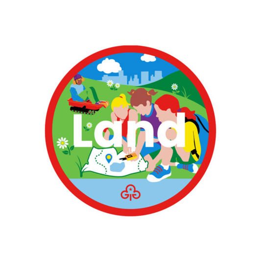Rainbows Land adventure woven badge