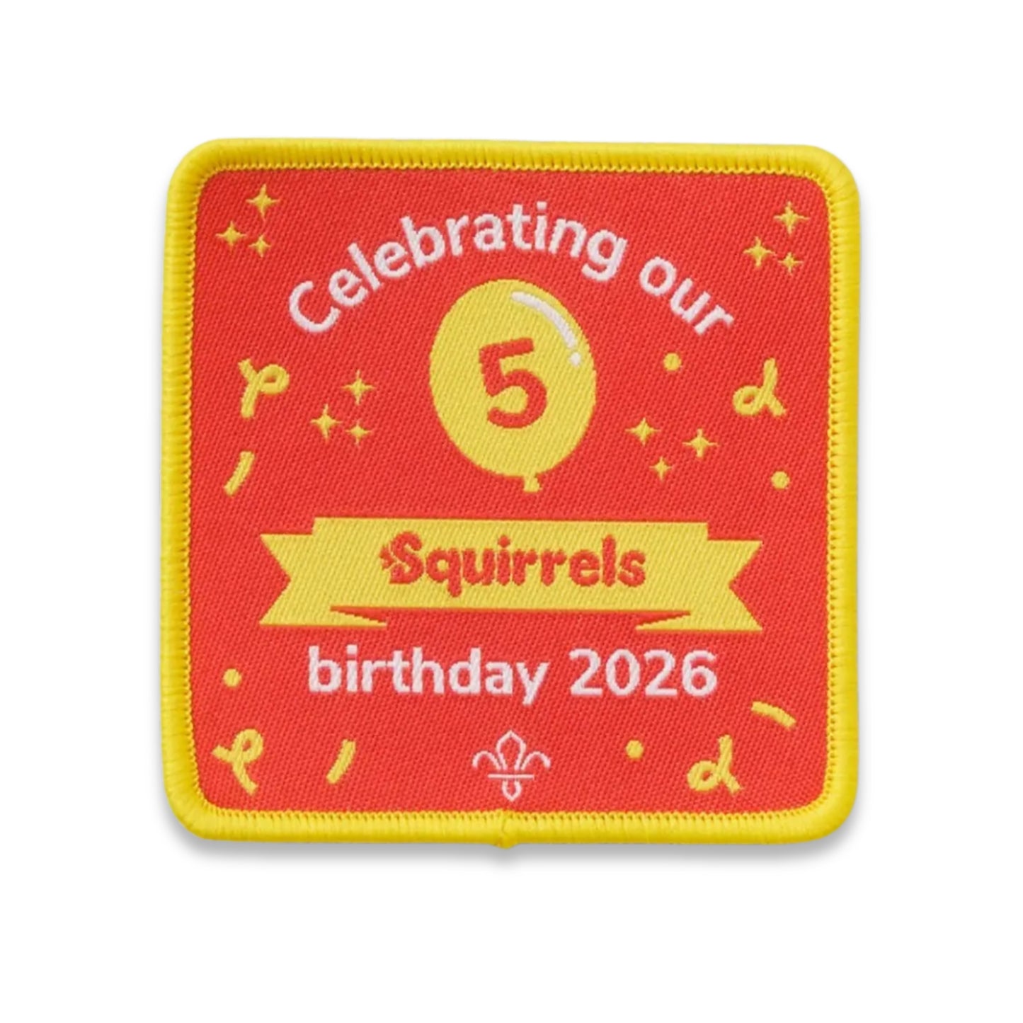 Squirrels 5th Birthday Celebration Blanket Badge