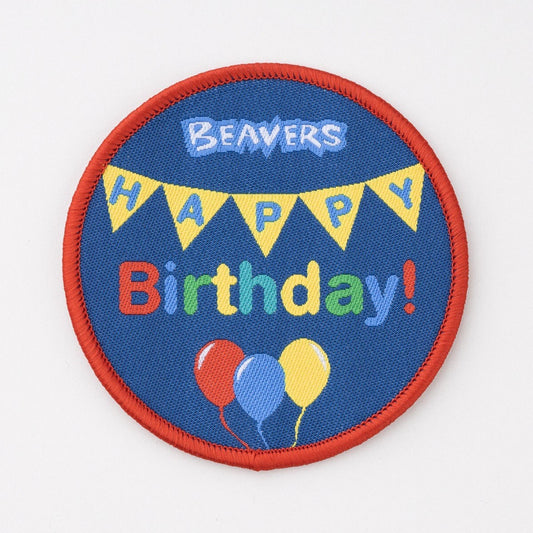 Beavers Happy Birthday Blanket Badge