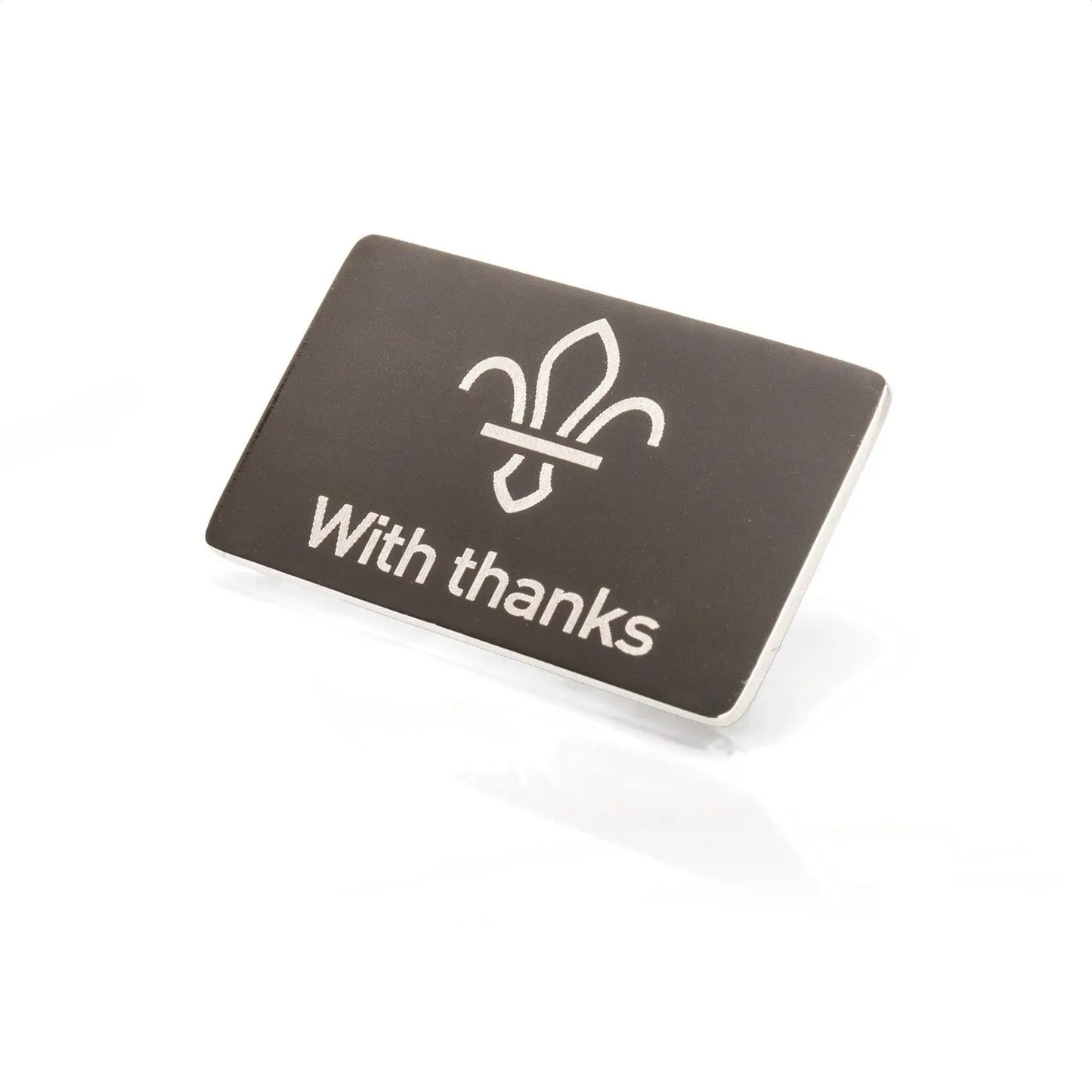 With Thanks Laser Etched Badge in Box
