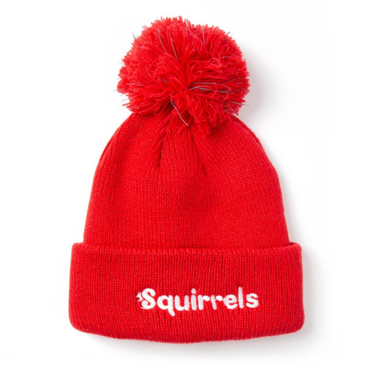 Squirrel Scouts Kids Reflective Bobble Beanie Hat