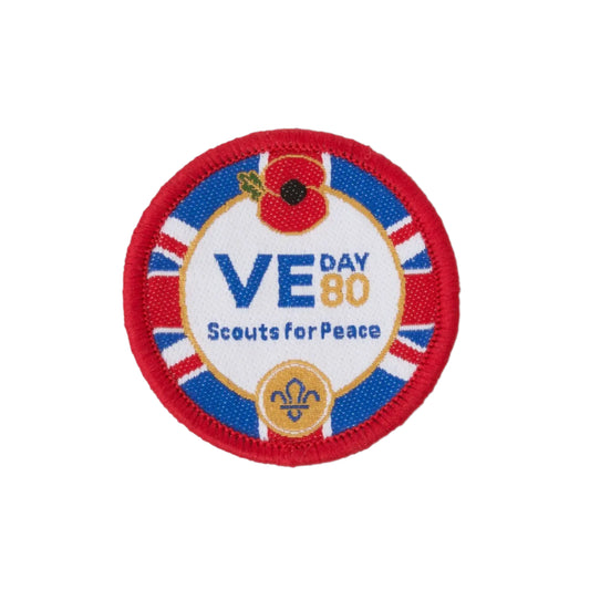 Poppy & Scouts VE Day 80 Occasional Uniform Badge