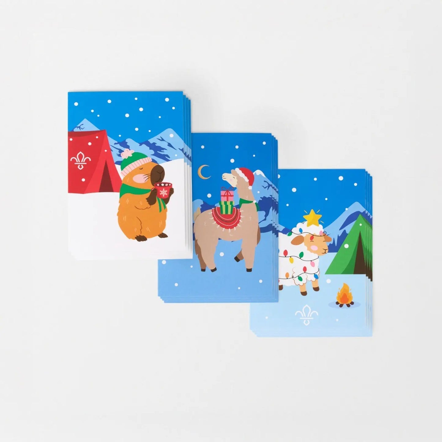 Christmas Animals Christmas Cards - Pack of 12