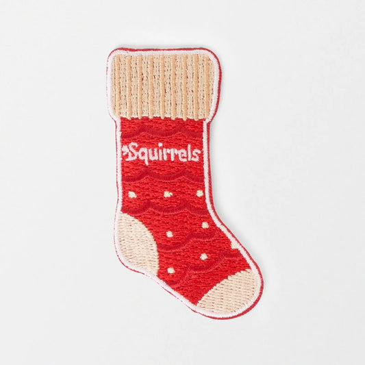 Squirrels Christmas Stocking Blanket Badge