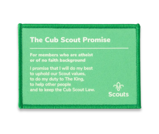 Cub Scouts Promise Blanket Badge - atheist or those of no faith